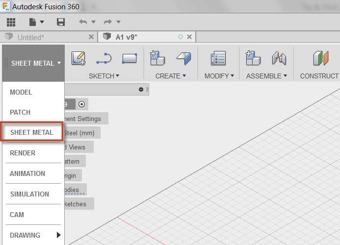 Fusion 360 ตั้งค่างานแผ่นพับ Fusion 360 ตั้งค่างานแผ่นพับ