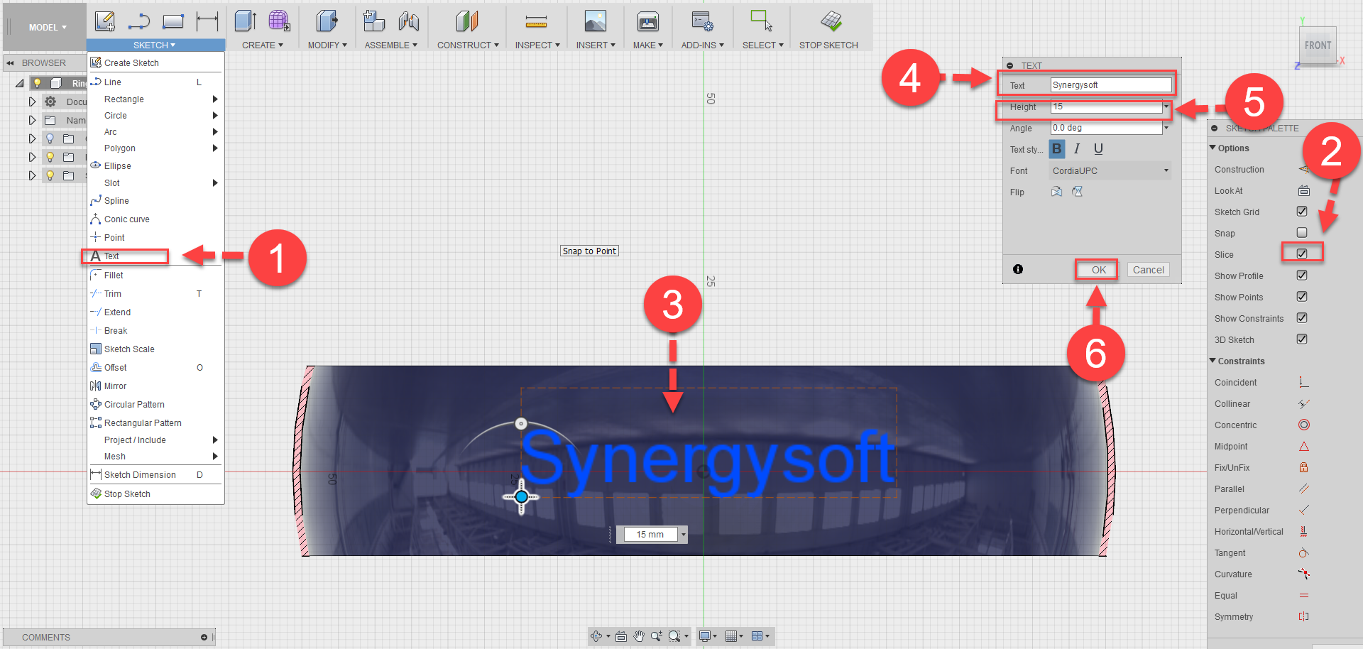 Fusion 360 Tip & Trick 50 : Text บนผิวโค้ง Fusion 360 Tip & Trick 50 : Text บนผิวโค้ง