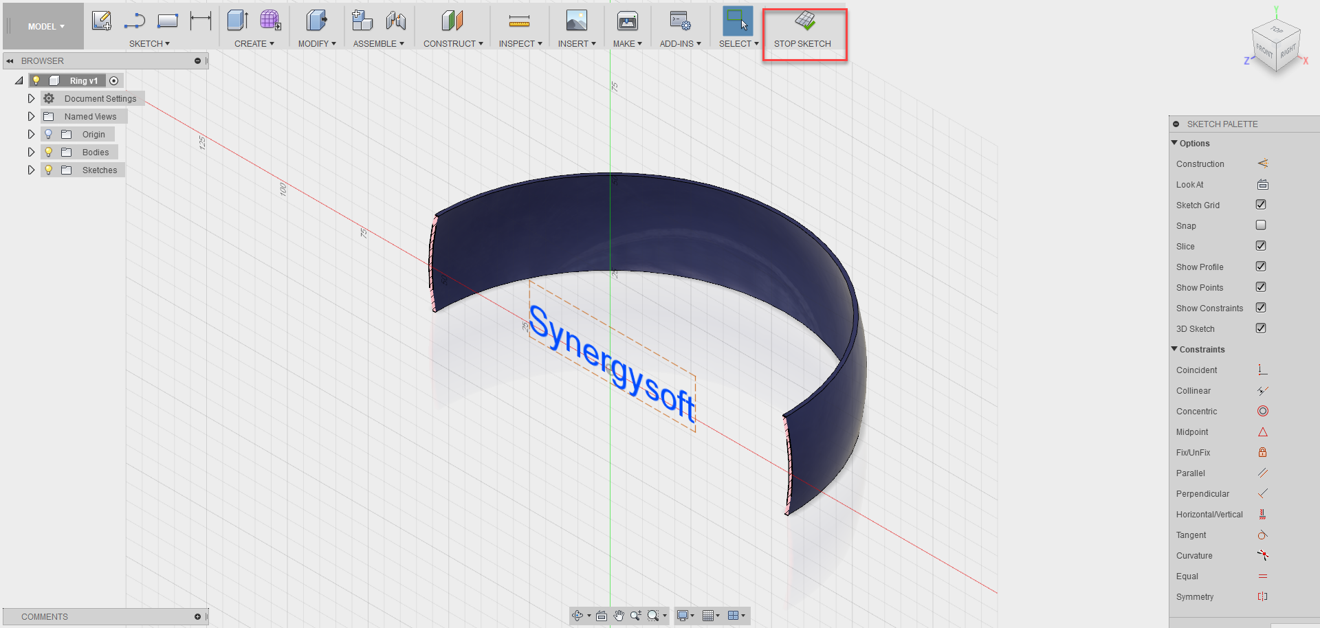 Fusion 360 Tip & Trick 50 : Text บนผิวโค้ง Fusion 360 Tip & Trick 50 : Text บนผิวโค้ง