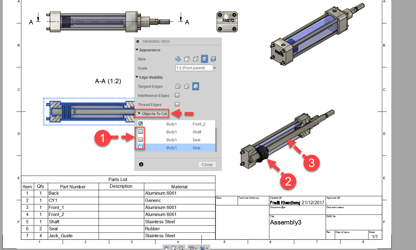 Fusion 360 Tip & Trick 51 แสดงชิ้นงานใน Section View Fusion 360 Tip & Trick 51 แสดงชิ้นงานใน Section View