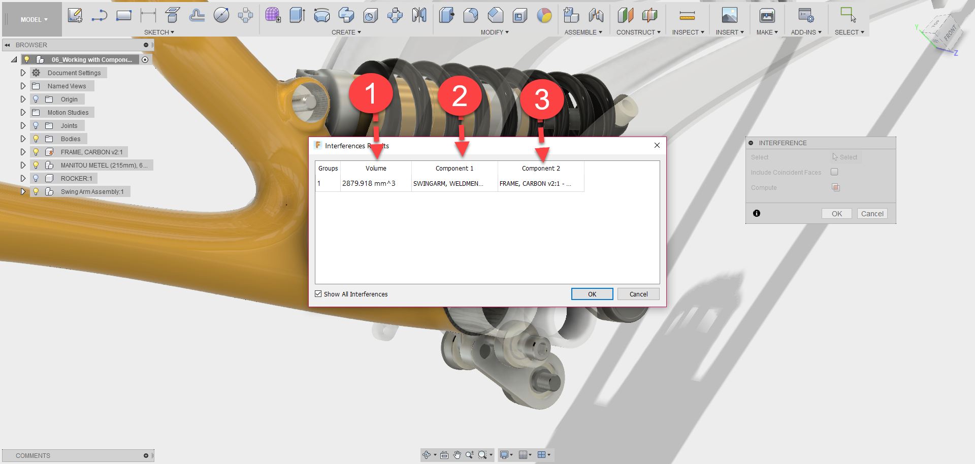Fusion 360 Tip & Trick 55 ตรวจสอบการชนกัน Fusion 360 Tip & Trick 55 ตรวจสอบการชนกัน