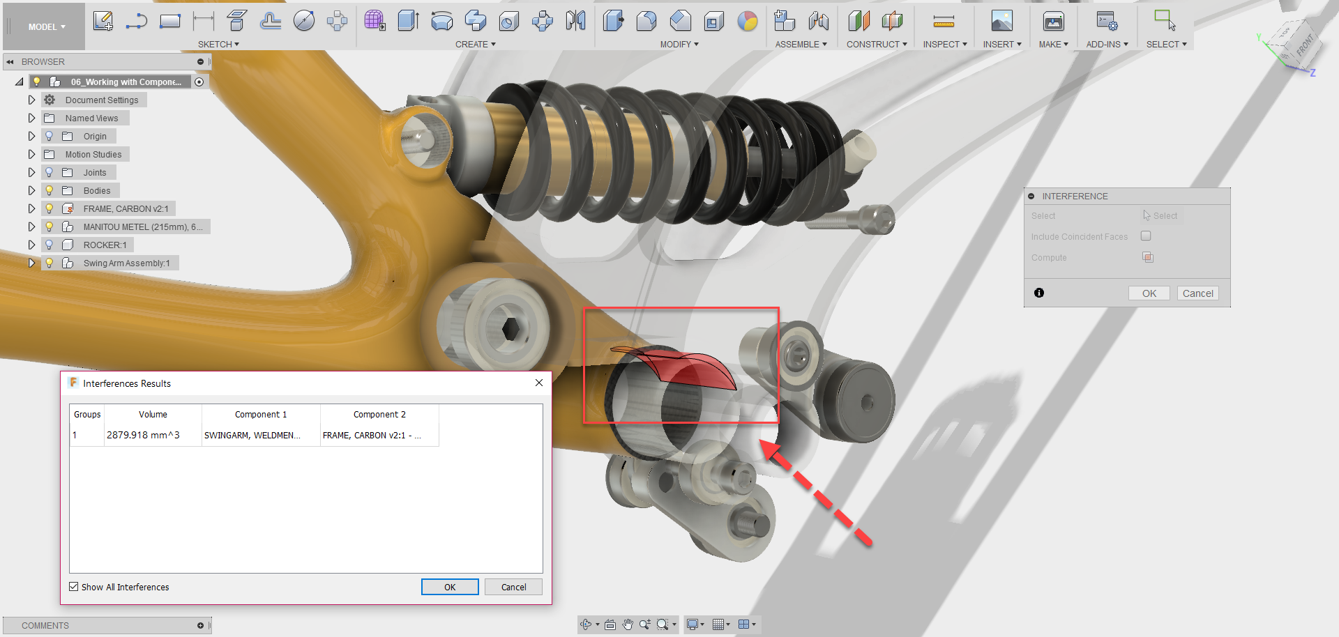 Fusion 360 Tip & Trick 55 ตรวจสอบการชนกัน Fusion 360 Tip & Trick 55 ตรวจสอบการชนกัน