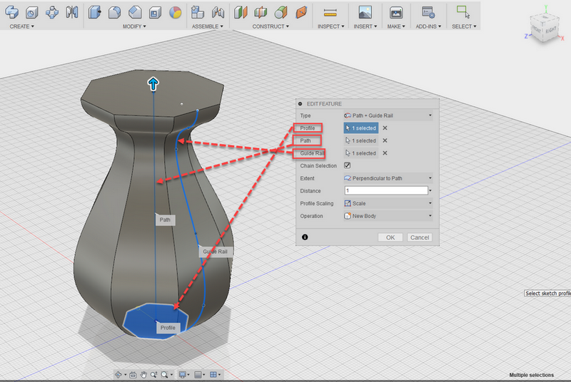 Fusion 360 Tip & Trick 58 การ Sweep Fusion 360 Tip & Trick 58 การ Sweep