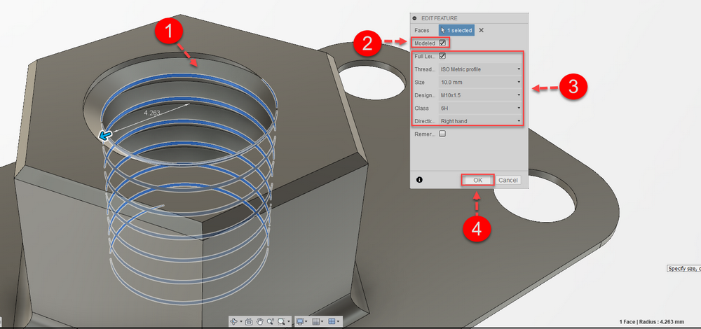 Fusion 360 tip & trick #60 การทำเกลียว Fusion 360 tip & trick #60 การทำเกลียว
