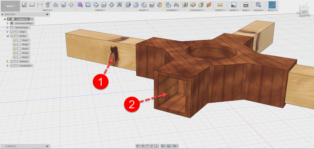Fusion 360 Tip & Trick : Combine body Fusion 360 Tip & Trick : Combine body