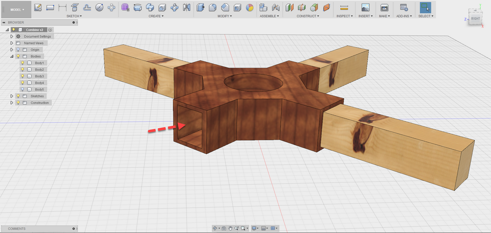 Fusion 360 Tip & Trick : Combine body Fusion 360 Tip & Trick : Combine body