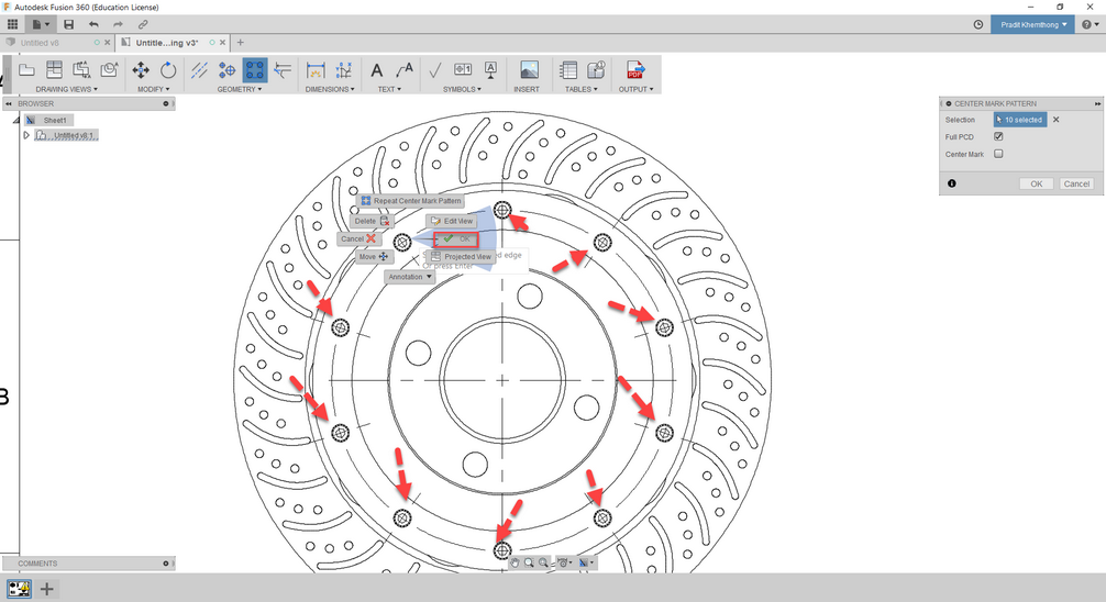Fusion 360 Tip & Trick 62 Center Mark Pattern Fusion 360 Tip & Trick 62 Center Mark Pattern