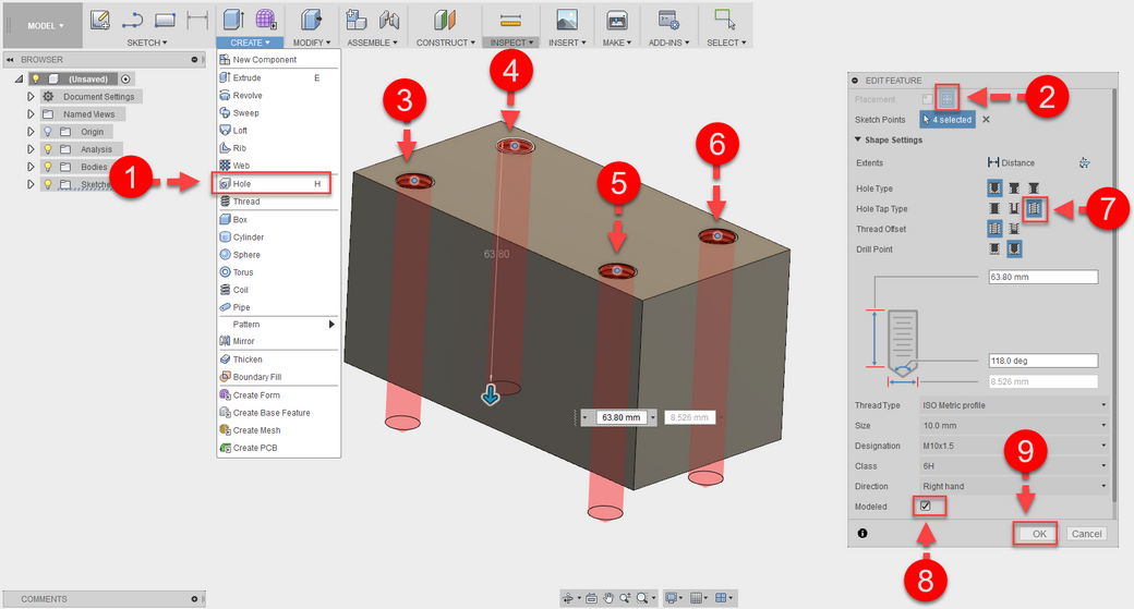 Fusion 360 Tips & Tricks 63 การเจาะรูพร้อมกับการทำเกลียว Fusion 360 Tips & Tricks 63 การเจาะรูพร้อมกับการทำเกลียว
