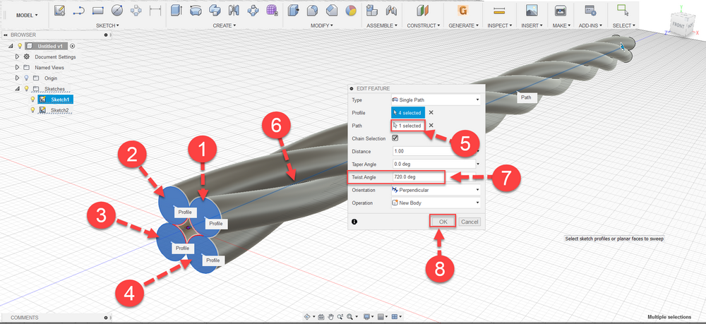 Fusion 360 Tips & Tricks : Sweep Fusion 360 Tips & Tricks : Sweep