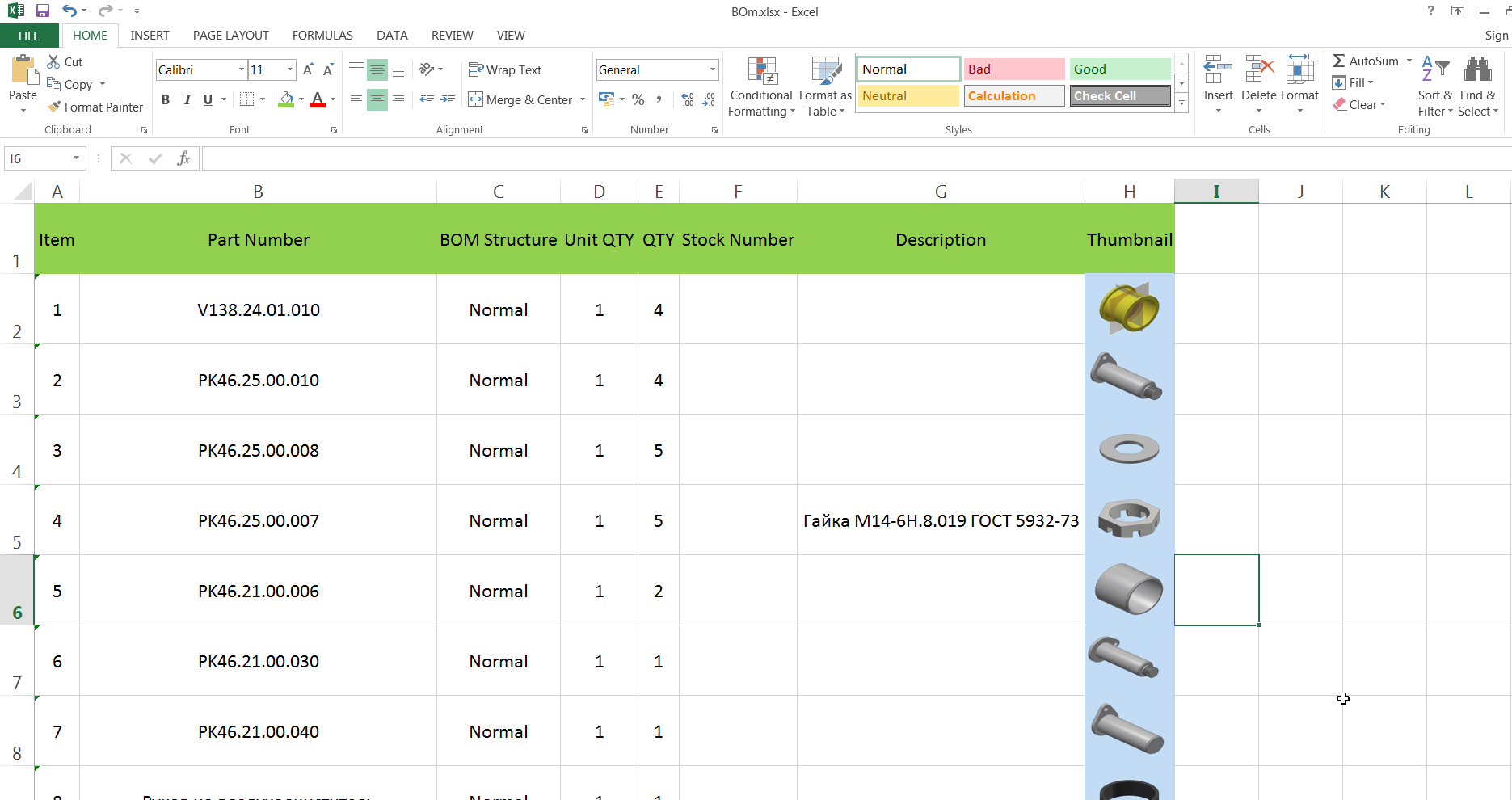 inventor Thumbnail part list inventor Thumbnail part list