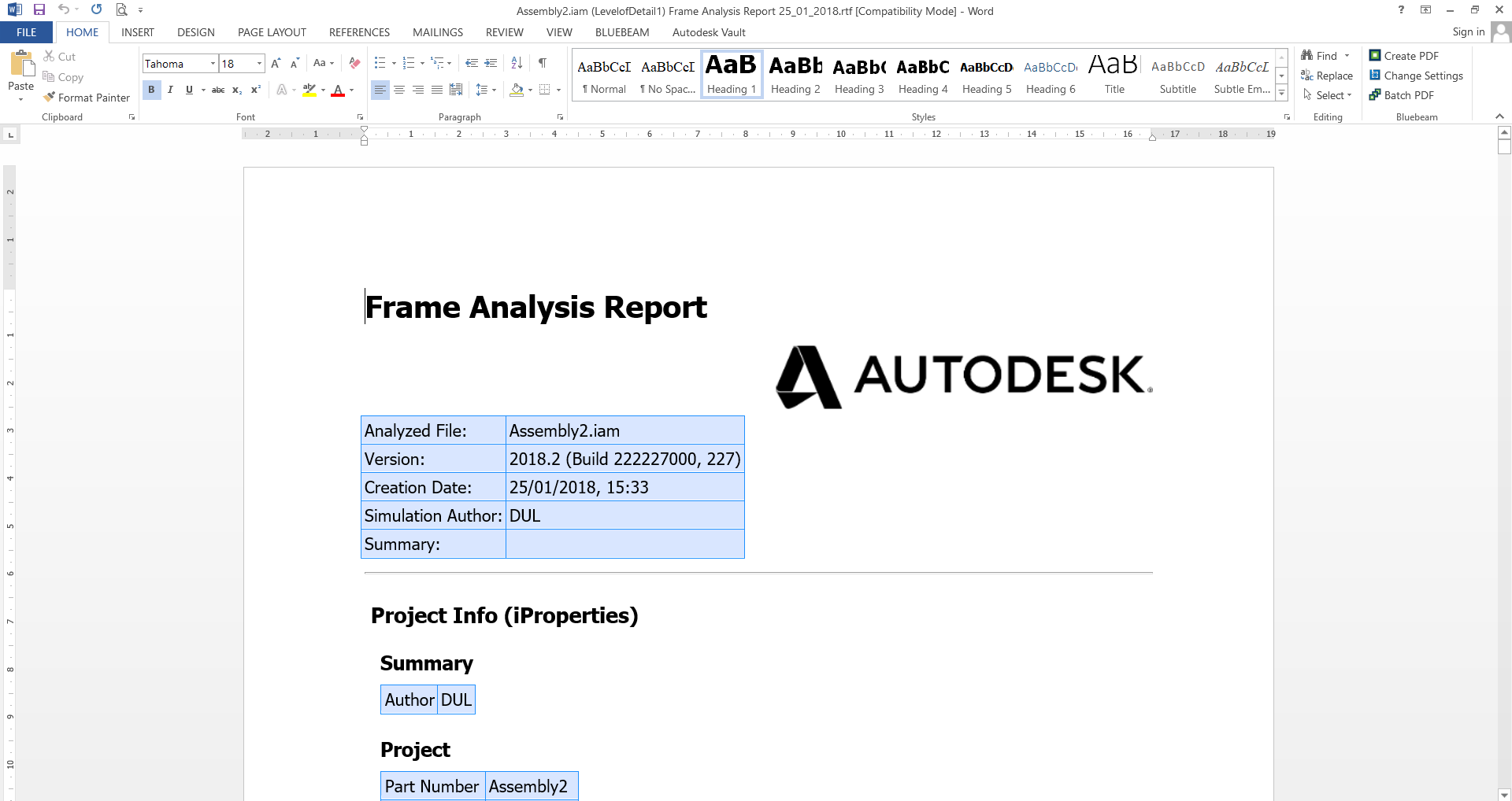 Inventor Tip & Trick 80 Simulation report to Microsoft Word Inventor Tip & Trick 80 Simulation report to Microsoft Word