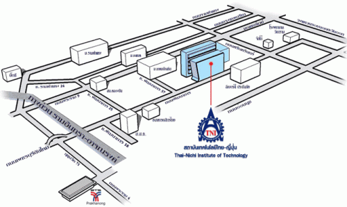 แผนที่มายังสถาบันเทคโนโลยีไทย-ญี่ปุ่น แผนที่มายังสถาบันเทคโนโลยีไทย-ญี่ปุ่น