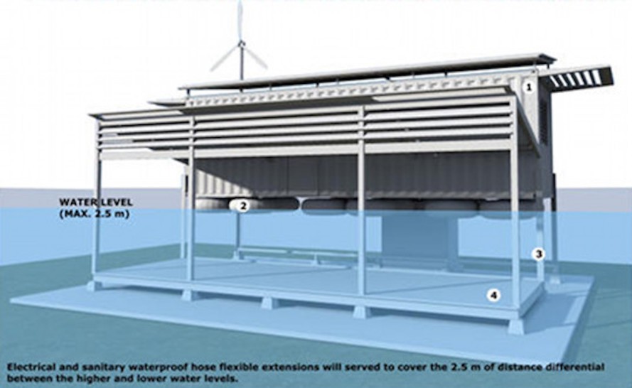 Amphibious Container by Green Container International Aid