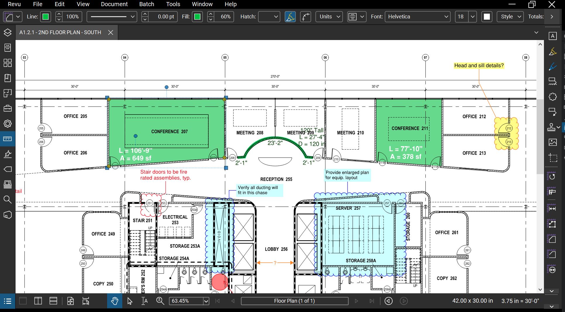 Revu 20 Markups and Measurement Tools