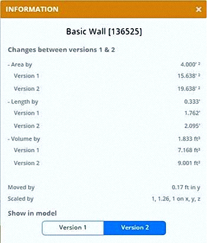 Compare Version BIM 360 Team