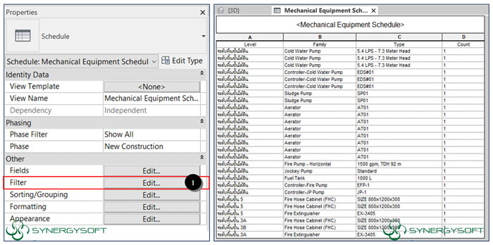 Schedules filtered4
